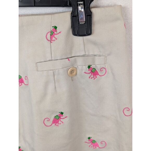 Lilly Pulitzer Monkey Embroidered Lined Tan/Khaki Skirt Women's Size 8 - Picture 8 of 13